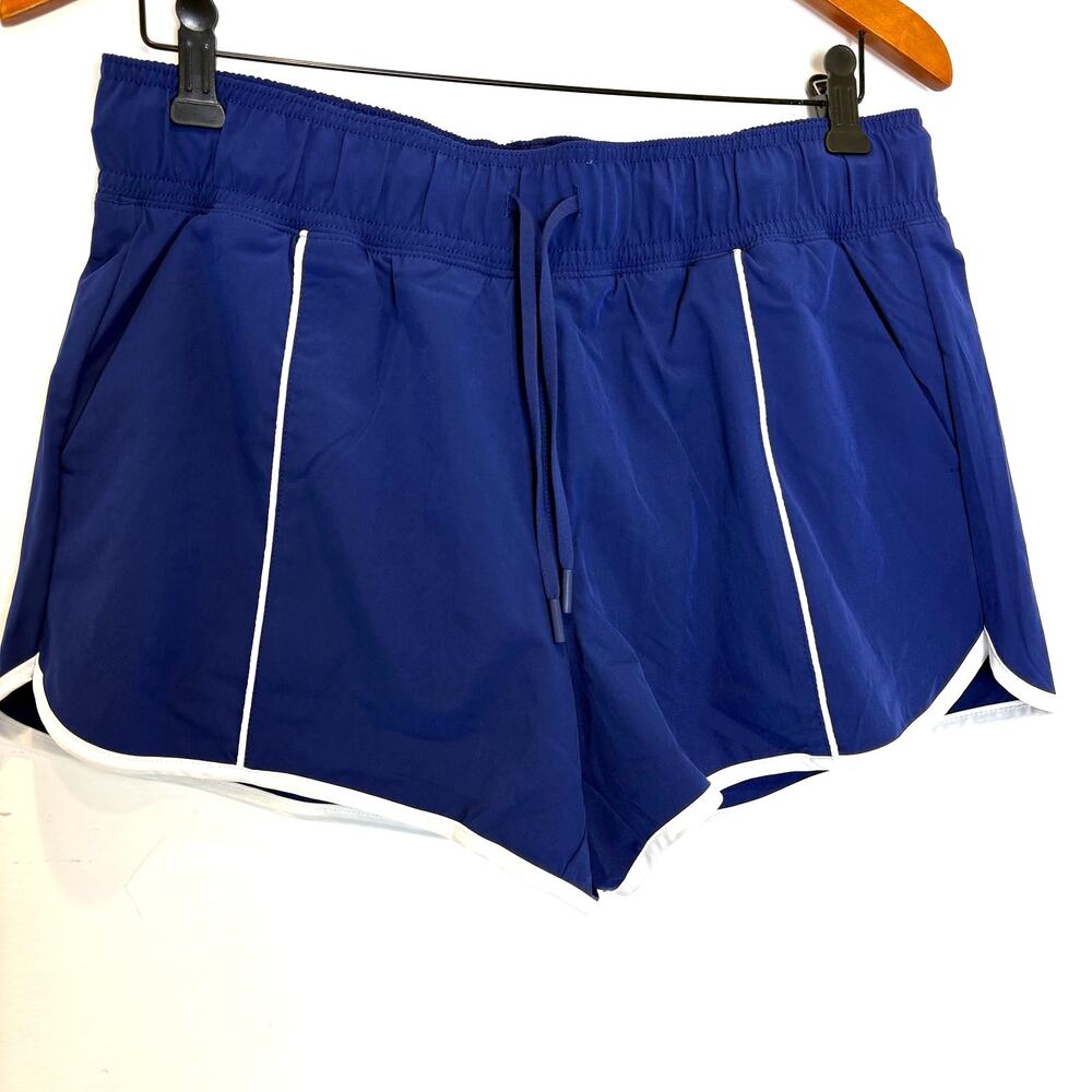 Yogalicious Lux- Lightstreme Sprint Shorts - Blue/White- Women's Size Medium